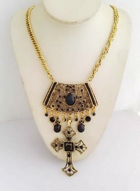 夸张复古聚会派对婚礼表演毛衣链