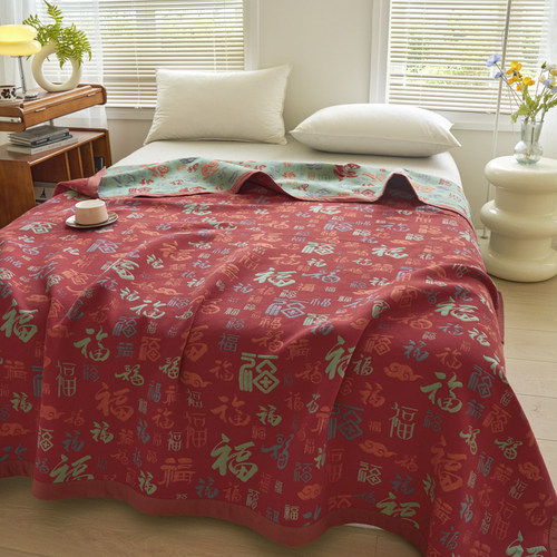 A类婴儿级全棉双层纱纯棉三4层纱毛巾被儿童盖毯夏凉被空调被夏被 - 图3