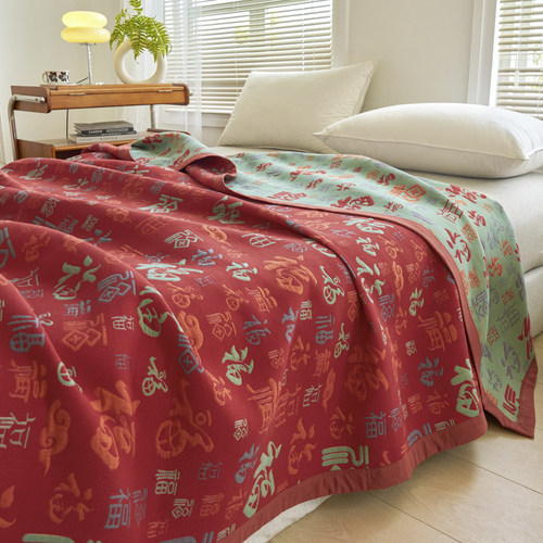 A类婴儿级全棉双层纱纯棉三4层纱毛巾被儿童盖毯夏凉被空调被夏被 - 图1