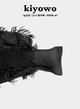 休闲气质黑色流苏宽边编织发箍