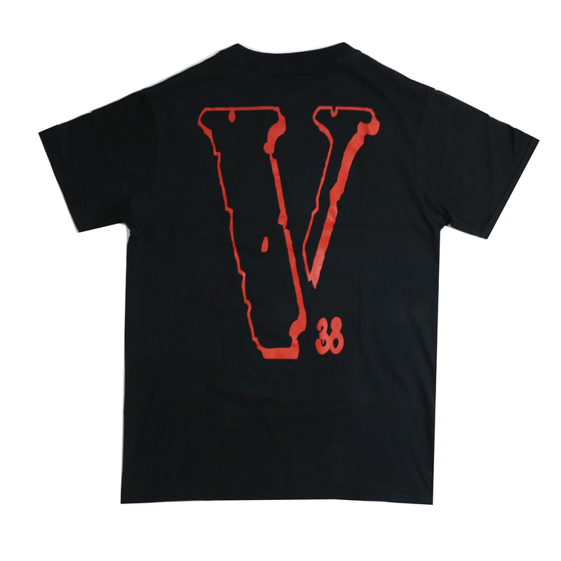 美版现货VLONE NBAYOUNGBOY联名限定说唱TOP背大V宽松短袖T恤TEE - 图1