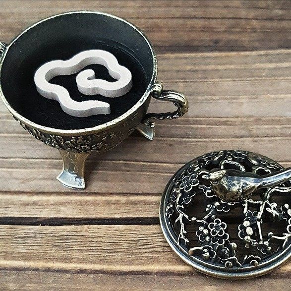 【跨境热销】三足双耳复古创意喜鹊镂空香炉塔香锥小祥云香薰炉,淘宝优惠券,粉丝福利购,淘宝优惠卷