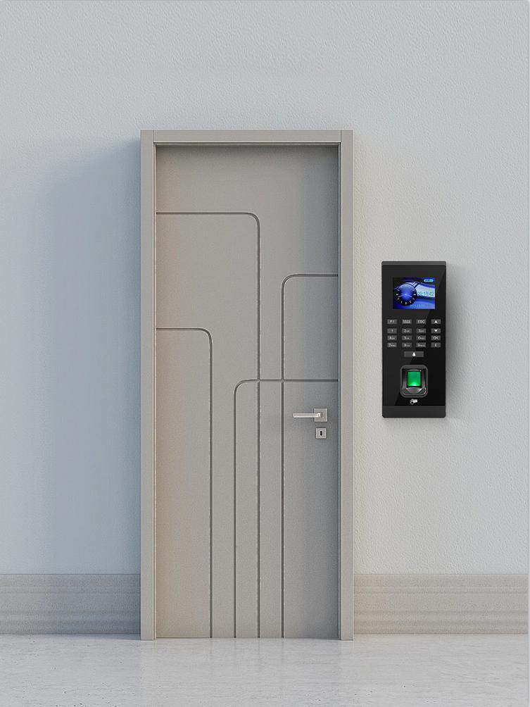 Fingerprint Time Attendance Access Control System All-in-one Office Glass Door Swipe Card Password Magnetic Lock Electric Bolt Lock Set