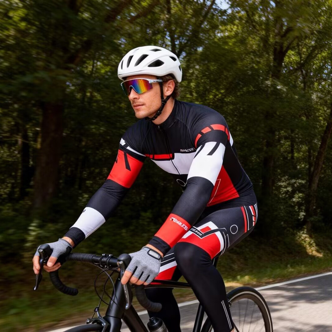 自行车骑行服套装男春夏季薄款速干透气宽松骑行长袖有坐垫长裤,淘宝优惠券,粉丝福利购,淘宝优惠卷