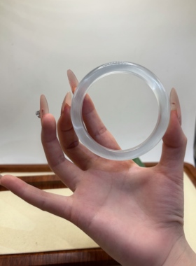 新中式玻璃仿玉中国风叮当镯女森系冰透荔枝冻手镯简约学生汉服专