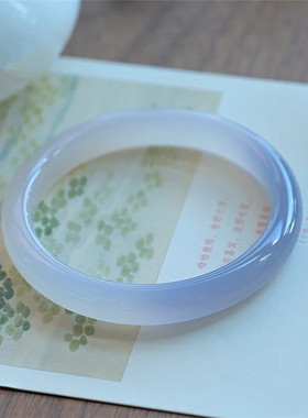 天然玉髓烟雨江南色手镯女款