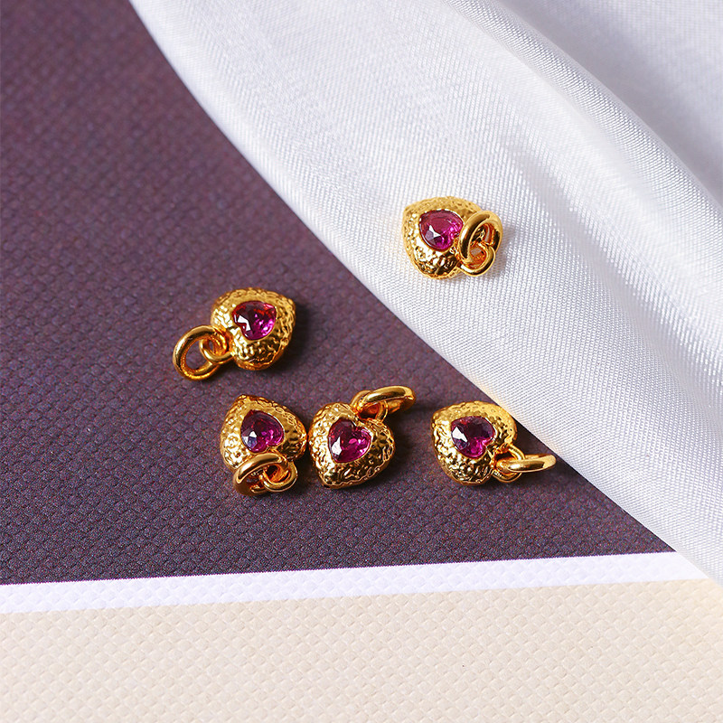 18K金镶嵌翡翠珍珠石榴石款配件挂坠K金镶嵌款隔珠材料女手工串珠,淘宝优惠券,粉丝福利购,淘宝优惠卷