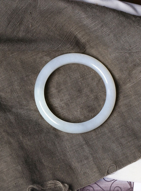 一物一图 孤品清仓捡漏 烟灰糖料青玉碧玉和田玉手镯雕花宽镯子