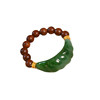 Natural Russian jasper carved croissant with sandalwood original ring shank women's ring jewelry