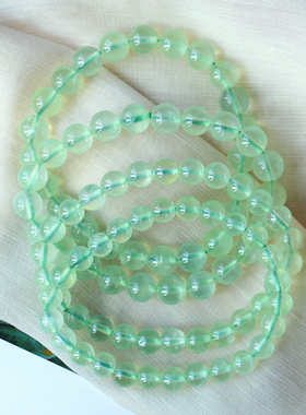 冰种葡萄石女款水晶强荧光送女友