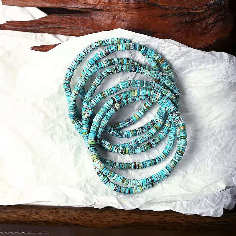 超值推荐 天然原矿绿松石盘珠款单圈手链 男女款绿松石手串饰品,淘宝优惠券,粉丝福利购,淘宝优惠卷