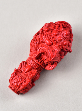 原矿天然朱砂金翅大鹏鸟鲲鹏三通佛头散珠手链手串配饰配件