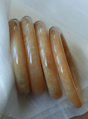 天然和田玉糖料手镯老油料