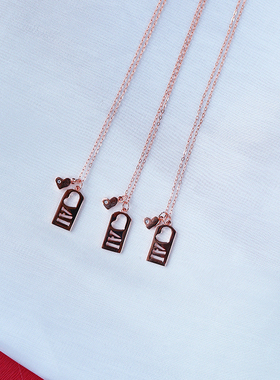 工厂特价0工费清货 S925银禅意项链锆石贝壳可调节女LOVE锁骨链