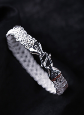 工厂直销999足银花丝编织手镯 女款时尚流行手饰手镯饰品礼物