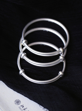 999足银手镯古法传承银镯