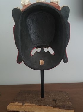 尼泊尔面具 纹身店装饰道具 玛哈嘎拉木雕