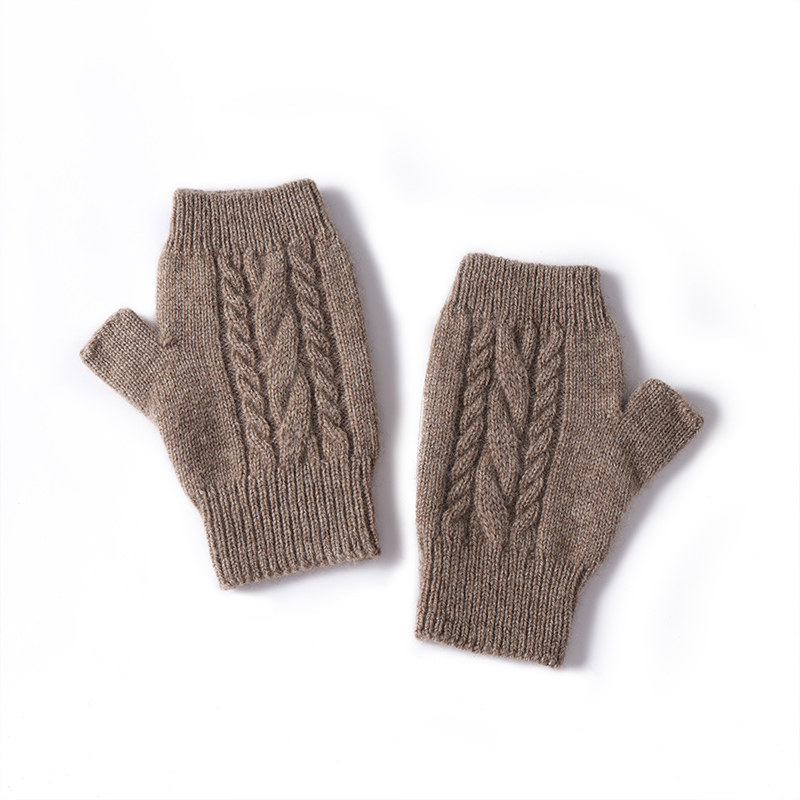 羊绒半指手套男女秋冬季露指学生写字打字可触屏毛线针织保暖漏指,淘宝优惠券,粉丝福利购,淘宝优惠卷