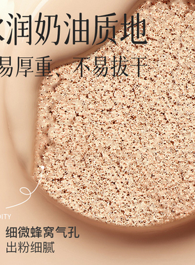 轻透雾感气垫粉饼二合一控油持妆BB霜保湿遮瑕粉底液学生党适用