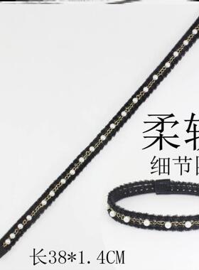 粘头发 女纯黑色刘海贴碎发贴发带头箍纯色发箍头带成人女孩儿童