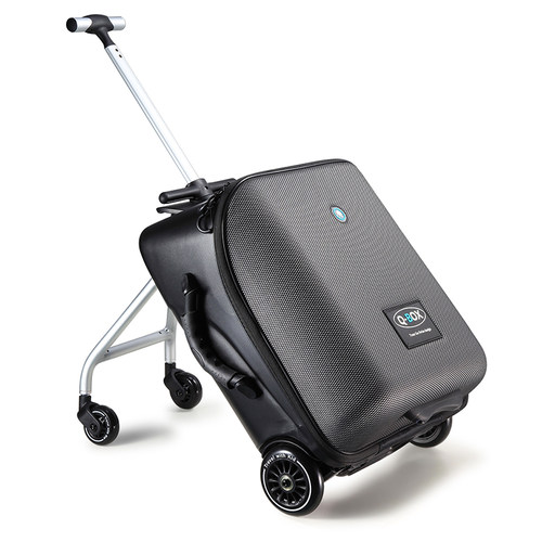 QBOX正品行李箱儿童可坐骑拉杆旅行溜娃推车出行神器宝宝登机箱 - 图3