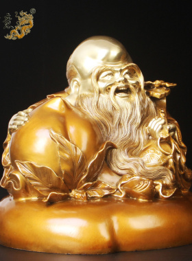 纯铜摆件送礼书房客厅老寿星