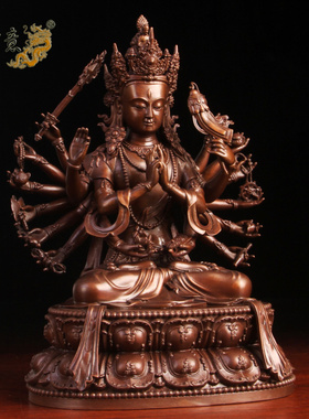摆件纯铜菩萨神像供奉准提佛母