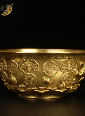 工艺纯铜风水元宝摆件客厅装饰品