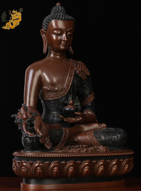 摆件纯铜随身供奉三宝佛