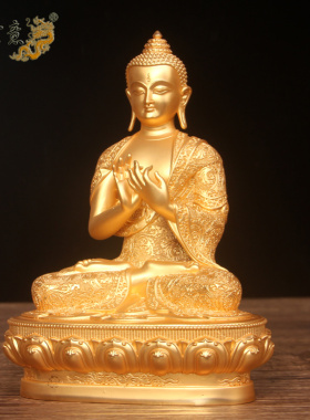 真古意 金铜法海雷音如来佛佛像摆件藏传尼泊尔供奉工艺品摆件