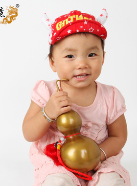 纯铜八卦葫芦摆件