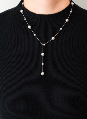 法式温柔满天星珍珠项链