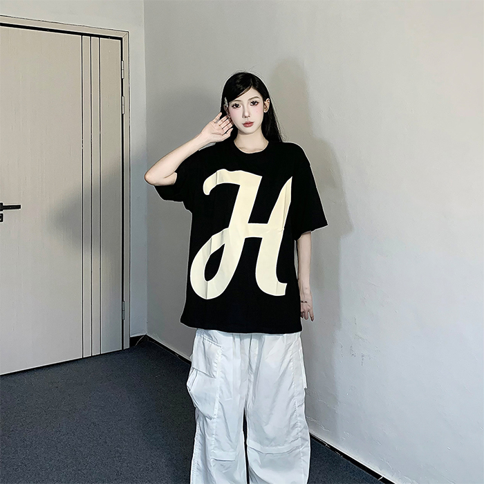 HELIPORT停机坪 大H短袖短袖圆领印花男女日常宽松潮牌上衣