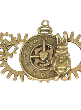 欧美外贸复古胸针蒸汽朋克齿轮翅膀胸针Punk gear wing brooch。