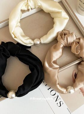 女老钱气质锁骨新款精致风轻奢高级感链颈链布艺磁吸百搭珍珠项链