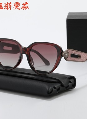 徐璐同款复古墨镜男女防晒高级感偏光猫眼防紫外线近视太阳眼镜