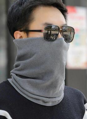 德绒围脖男款冬季加厚骑行防风防寒面罩女士骑车保暖户外护颈脖套