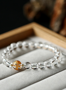 XKDDCT原创设计小众黑曜石白水晶