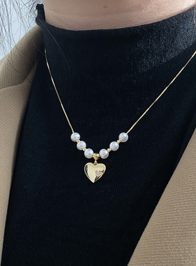 XKDDCT新款淡水项链铜镀真金桃