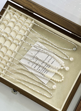 XKDDCT爆闪碎银几两珍珠项链女轻