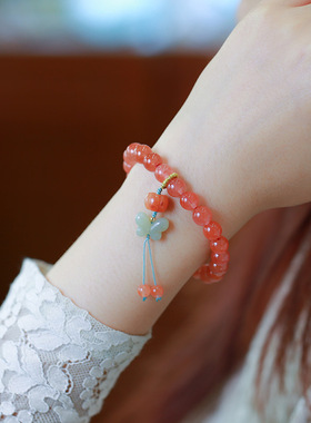 XKDDCT新款天然单圈手链吊和田