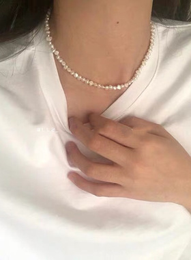 XKDDCT天然淡水项链个性巴洛克珍