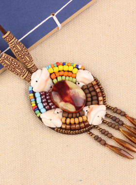 XKDDCT波风毛衣链搭配复古皮革长