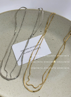 XKDDCT新款2025韩国金项链双层链