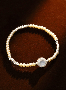 XKDDCT海蓝宝极细施家正圆珍珠手