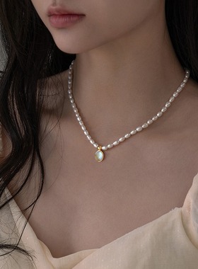 XKDDCT新款天然珍珠项链女夏季古