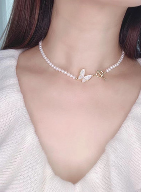 XKDDCT新款天然淡水贝壳蝴蝶OT扣