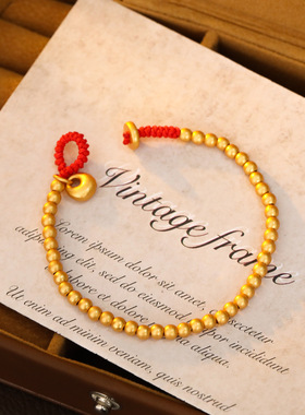 XKDDCT金店同款沙金磨砂圆珠小胖