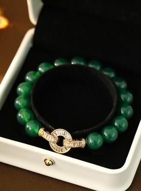 XKDDCT新款国潮新中式绿玉髓手链