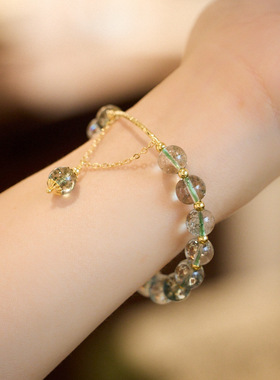 XKDDCT白水晶手链女仿绿幽灵水晶